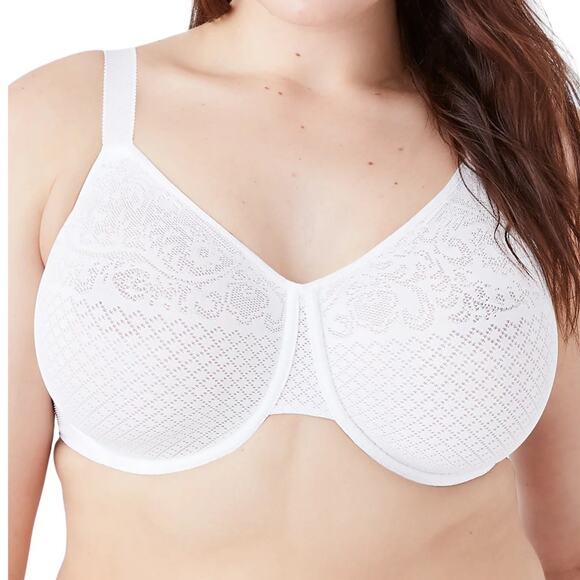 NEW Wacoal Women's Visual Effects Minimizer Bra White 38H Lace Full Coverage - Picture 6 of 7